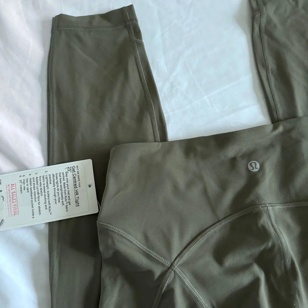 🆕💚 Lululemon Get Centred HR Tight 25” - Green Sage - Picture 7 of 11